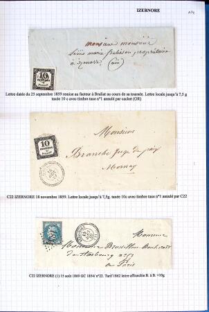 Histoire postale de l'Ain d'environ 650 lettres en