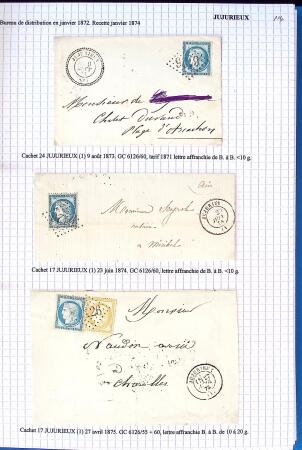 Histoire postale de l'Ain d'environ 650 lettres en