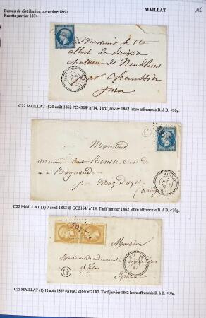 Histoire postale de l'Ain d'environ 650 lettres en