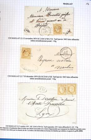 Histoire postale de l'Ain d'environ 650 lettres en