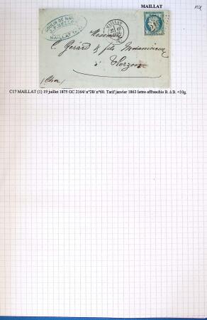 Histoire postale de l'Ain d'environ 650 lettres en