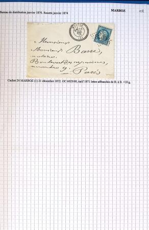 Histoire postale de l'Ain d'environ 650 lettres en