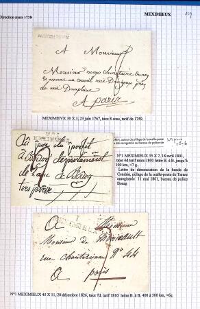 Histoire postale de l'Ain d'environ 650 lettres en