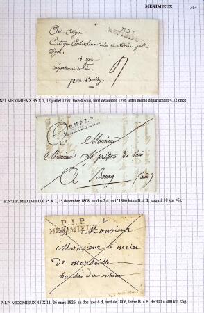 Histoire postale de l'Ain d'environ 650 lettres en