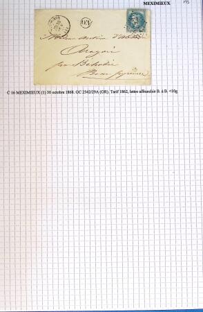 Histoire postale de l'Ain d'environ 650 lettres en