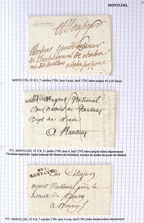 Histoire postale de l'Ain d'environ 650 lettres en