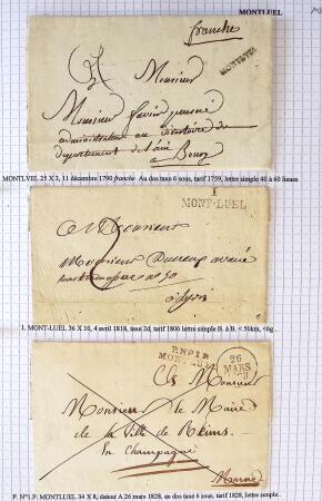 Histoire postale de l'Ain d'environ 650 lettres en