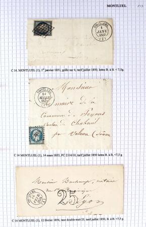 Histoire postale de l'Ain d'environ 650 lettres en