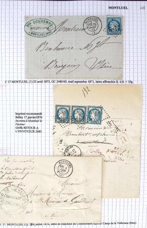 Histoire postale de l'Ain d'environ 650 lettres en