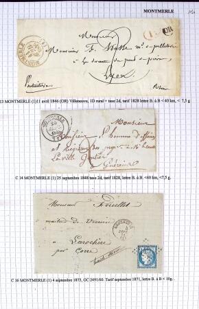 Histoire postale de l'Ain d'environ 650 lettres en