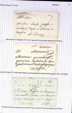 Histoire postale de l'Ain d'environ 650 lettres en