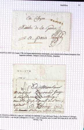 Histoire postale de l'Ain d'environ 650 lettres en
