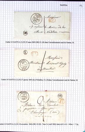 Histoire postale de l'Ain d'environ 650 lettres en