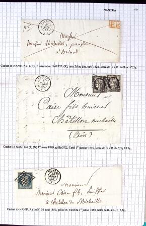 Histoire postale de l'Ain d'environ 650 lettres en