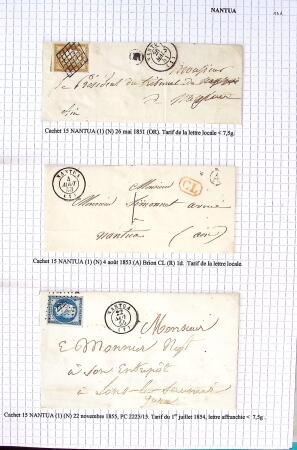 Histoire postale de l'Ain d'environ 650 lettres en