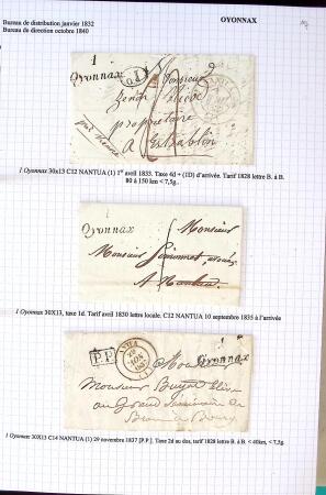 Histoire postale de l'Ain d'environ 650 lettres en