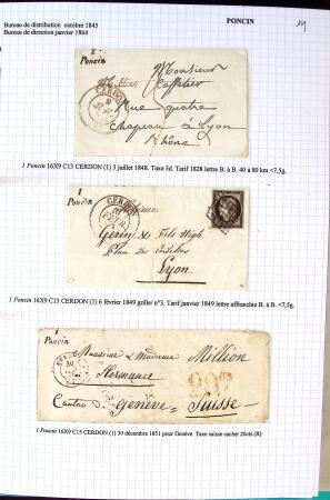 Histoire postale de l'Ain d'environ 650 lettres en