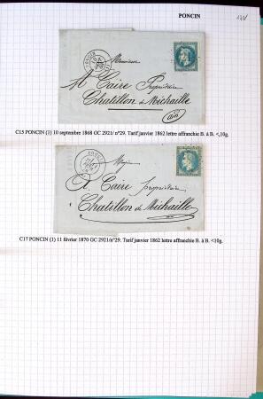Histoire postale de l'Ain d'environ 650 lettres en
