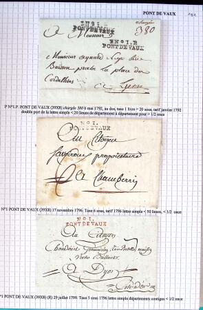 Histoire postale de l'Ain d'environ 650 lettres en