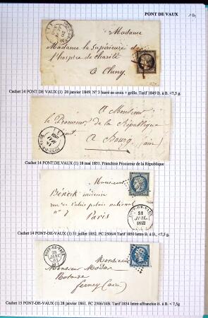 Histoire postale de l'Ain d'environ 650 lettres en