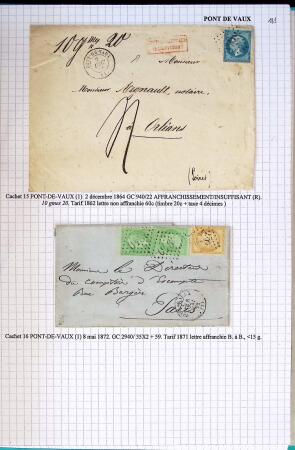 Histoire postale de l'Ain d'environ 650 lettres en