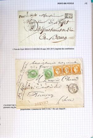Histoire postale de l'Ain d'environ 650 lettres en