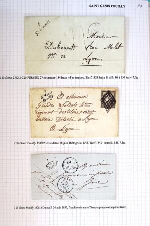 Histoire postale de l'Ain d'environ 650 lettres en