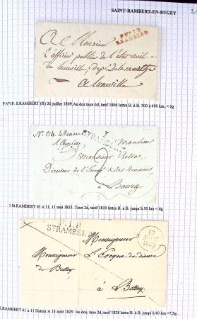 Histoire postale de l'Ain d'environ 650 lettres en
