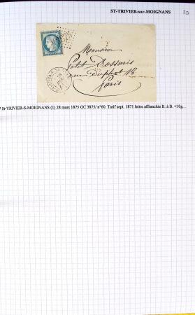Histoire postale de l'Ain d'environ 650 lettres en