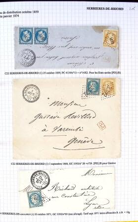 Histoire postale de l'Ain d'environ 650 lettres en