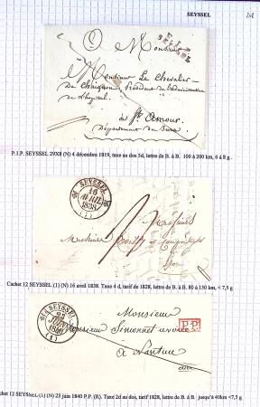 Histoire postale de l'Ain d'environ 650 lettres en