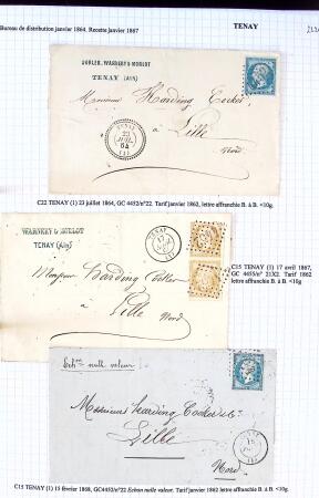 Histoire postale de l'Ain d'environ 650 lettres en