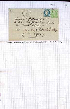 Histoire postale de l'Ain d'environ 650 lettres en