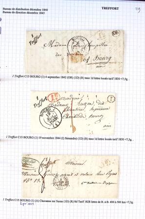 Histoire postale de l'Ain d'environ 650 lettres en