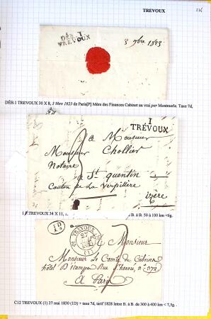 Histoire postale de l'Ain d'environ 650 lettres en