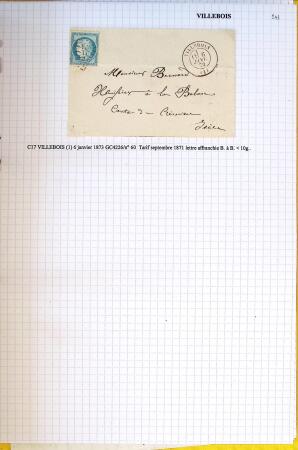 Histoire postale de l'Ain d'environ 650 lettres en