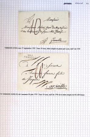 Histoire postale de l'Ain d'environ 650 lettres en