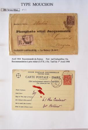 1900-1903 Collection sur le type MOUCHON montée sur