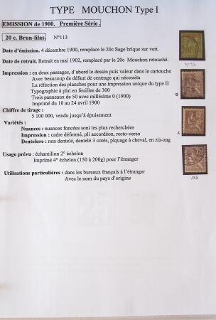 1900-1903 Collection sur le type MOUCHON montée sur