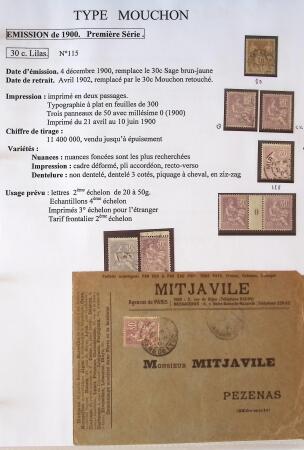 1900-1903 Collection sur le type MOUCHON montée sur