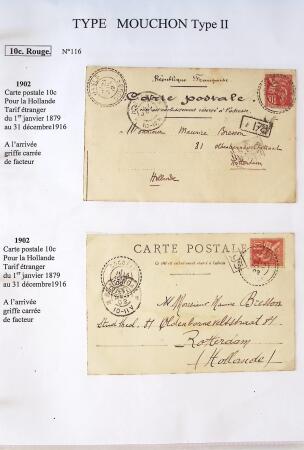 1900-1903 Collection sur le type MOUCHON montée sur
