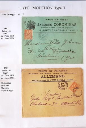 1900-1903 Collection sur le type MOUCHON montée sur
