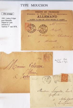 1900-1903 Collection sur le type MOUCHON montée sur