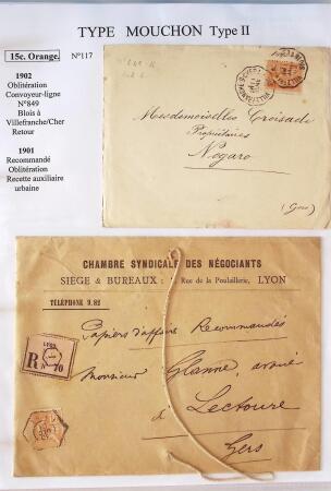 1900-1903 Collection sur le type MOUCHON montée sur