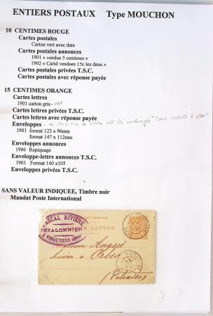 1900-1903 Collection sur le type MOUCHON montée sur