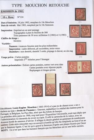 1900-1903 Collection sur le type MOUCHON montée sur