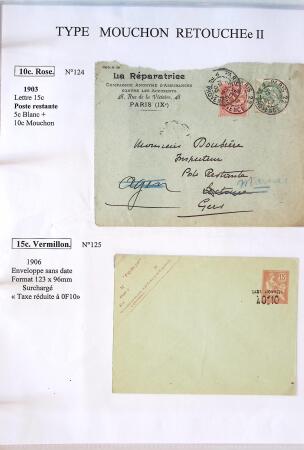 1900-1903 Collection sur le type MOUCHON montée sur