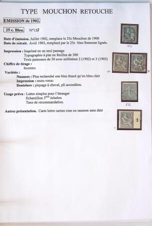 1900-1903 Collection sur le type MOUCHON montée sur
