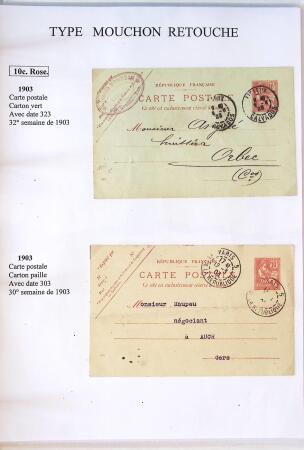 1900-1903 Collection sur le type MOUCHON montée sur