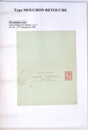 1900-1903 Collection sur le type MOUCHON montée sur